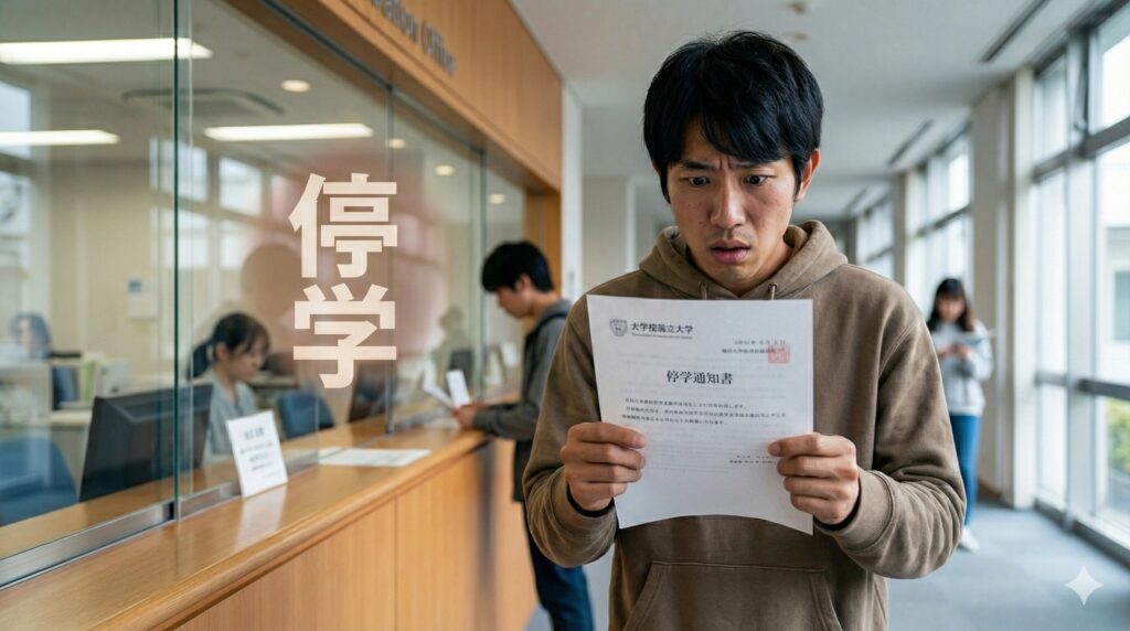 ChatGPTの不正利用が発覚し停学処分通知を受け取ってショックを受ける大学生