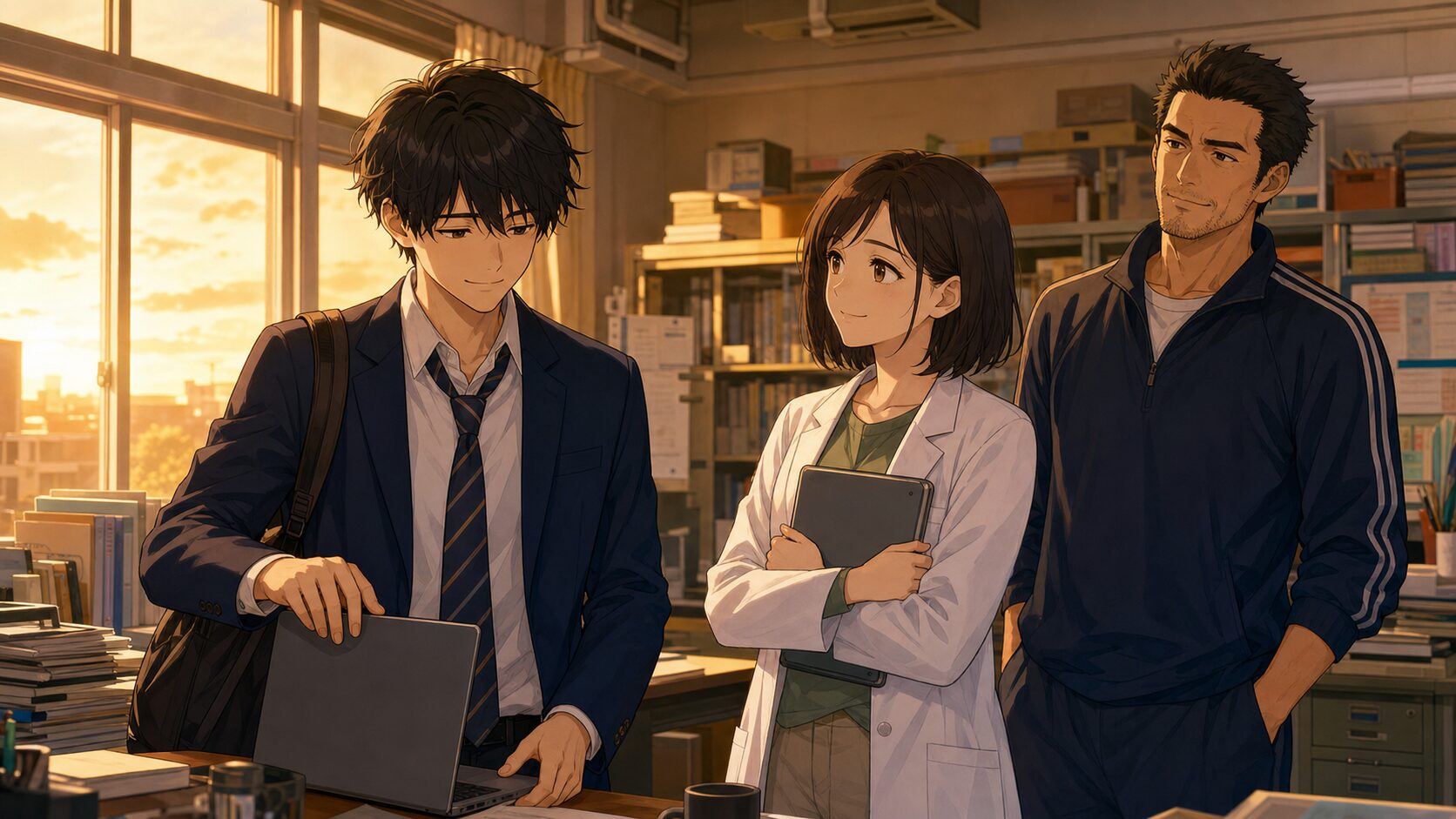 settings.local.jsonの正体を理解して安心してClaude Codeを使う教員たちのイラスト